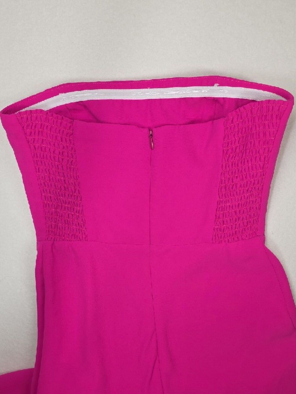Amanda Uprichard Strapless Hot Pink Midi Dress with Side Slit Party Bridesmaid - Picture 8 of 13